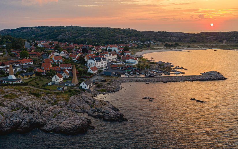 Sonnenaufgang über der Insel Bornholm in Dänemark in Skandinavien