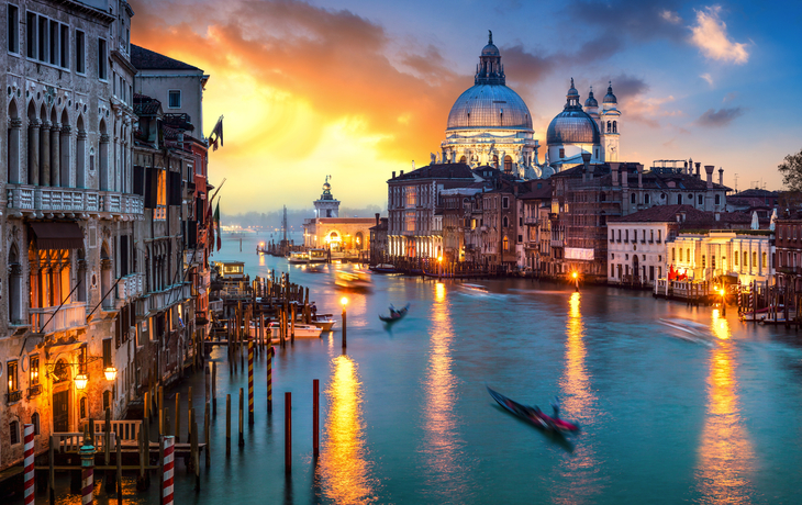 Venedig bei Sonnenuntergang, Italien