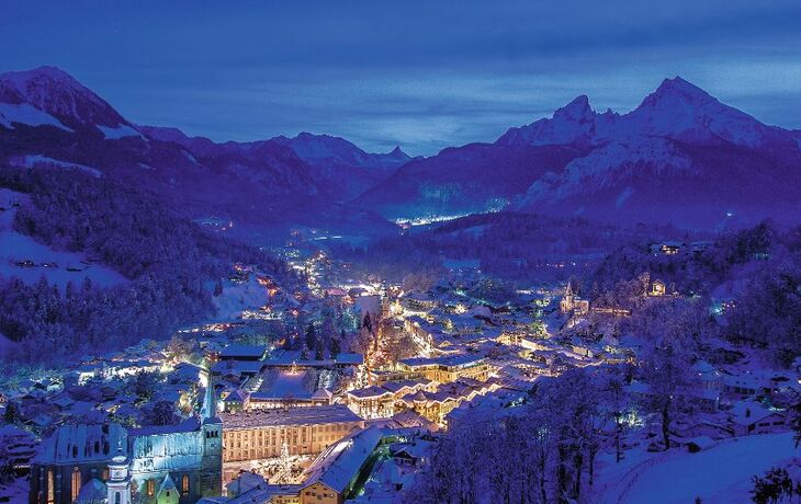 Blick auf das winterliche Berchtesgaden