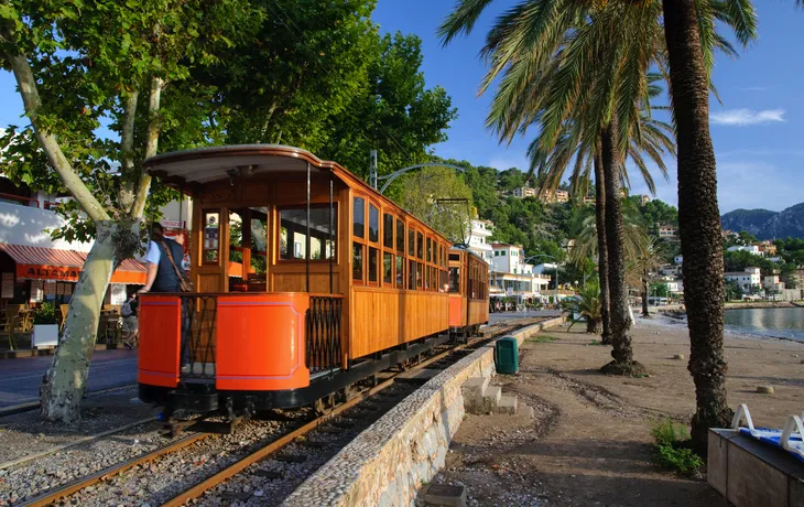 Straßenbahn in Port de Soller auf Mallorca