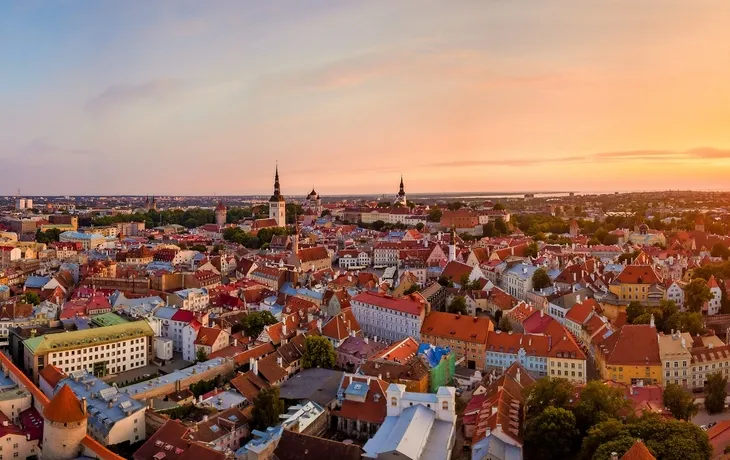 Sonnenuntergang in Tallinn, Estland
