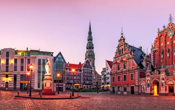 Schwarzhäupterhaus auf dem Rathausplatz der lettischen Hauptstadt Riga 