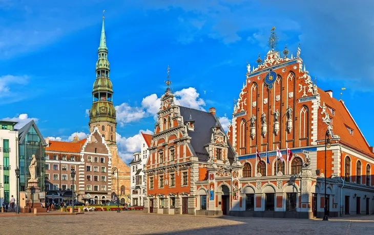 Schwarzhäupterhaus auf dem Rathausplatz der lettischen Hauptstadt Riga 