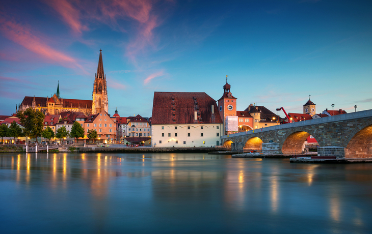 Dämmerung in Regensburg